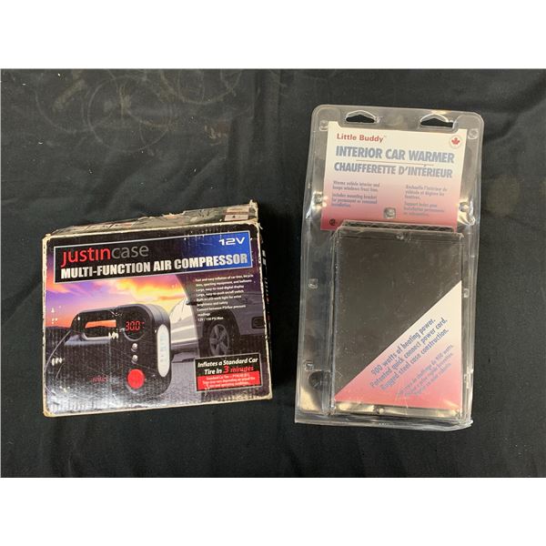 Interior Car Warmer and Multi Function Air Compressor
