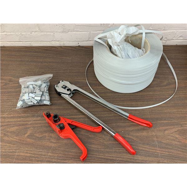 Lot of Strapping and Strapping Tools