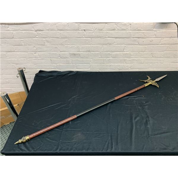 62" Polearm Spear with Crescent Chappe