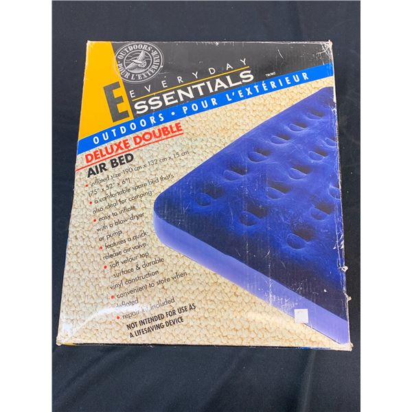 Essentials Size Double Air Mattress (new) Blow Dryer or Pump Fill