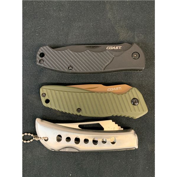 Lot of 3 Folding Pocket Knives