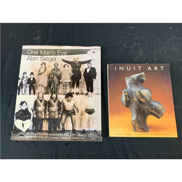 2pc One Man's Eye Alan Siegel and Inuit Art Art Books, Coffee Table Photography and Sculpture
