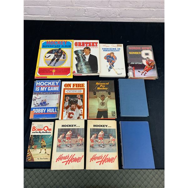 Lot of 12 Sports Related / Hockey Vintage Books