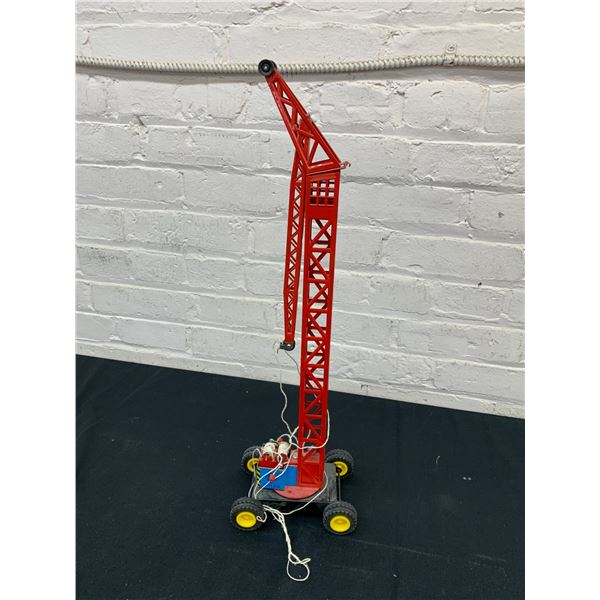 Made in Czech Republic Tin Litho Crane Construction Toy