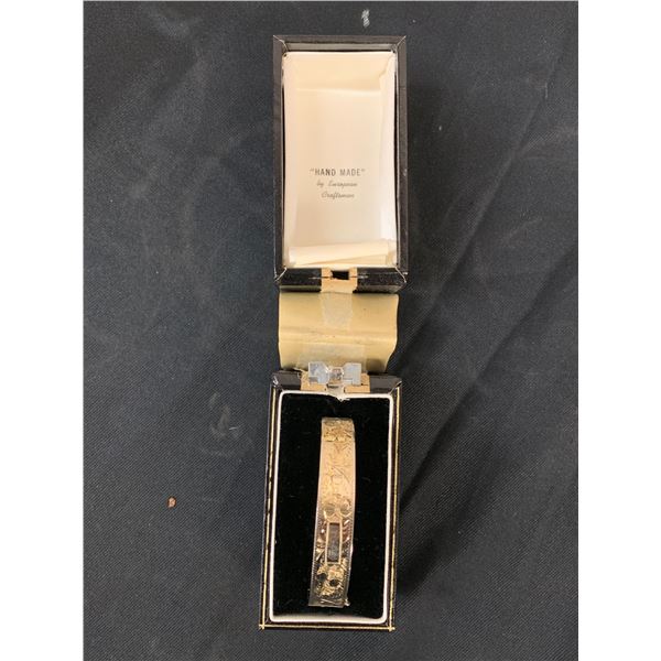 Sterling Silver Gold Vermeiled Cuff Bracelet (19 grams)