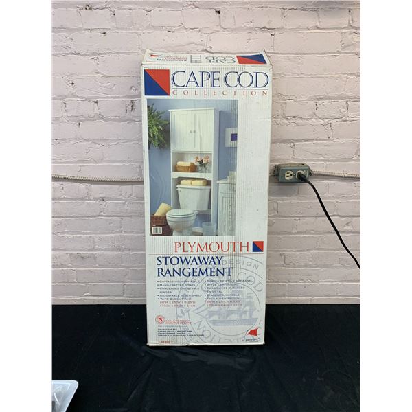 Plymouth Cape Cod Collection Stowaway Rangement Over Toilet Bathroom Storage Shelf