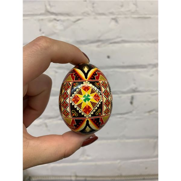 Hand Painted Ukrainian Pysanky Easter Egg (real egg) Delicate Folk Artwork Holiday Decoration