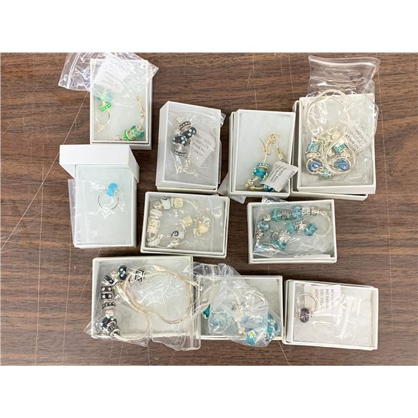 10pcs of Pandora Style Charm Bracelets and Rings (see description)