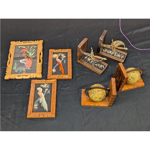 Lot of Vintage 1970's Book Ends, Bird Art