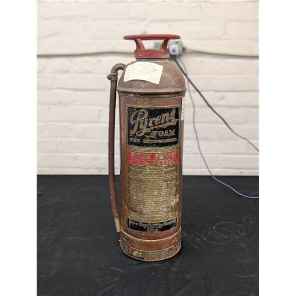Vintage Pyrene Foam Fire Extinguisher *Empty Brass?