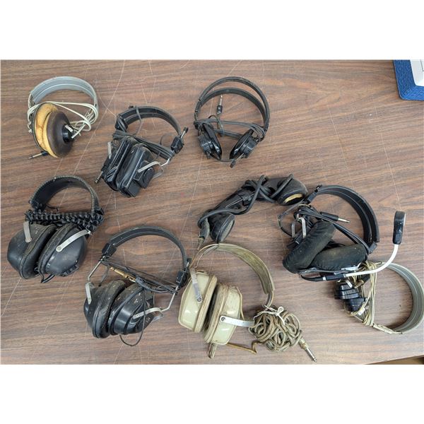 Lot of Vintage Headsets AS IS