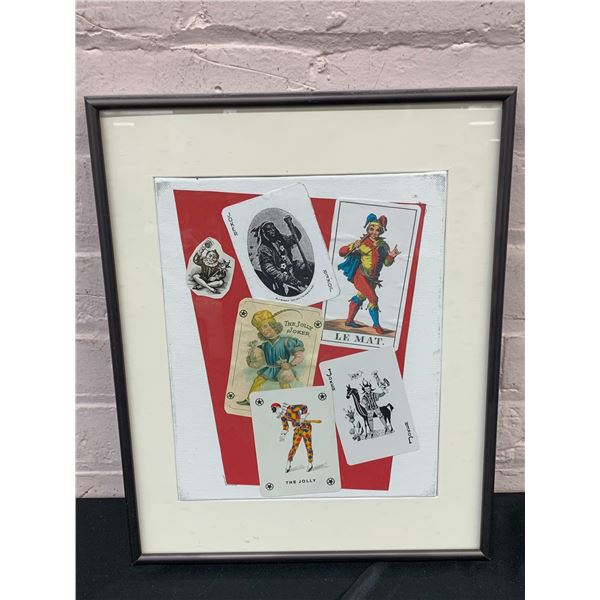 Framed Joker Vintage Playing Cards 11" x 14"