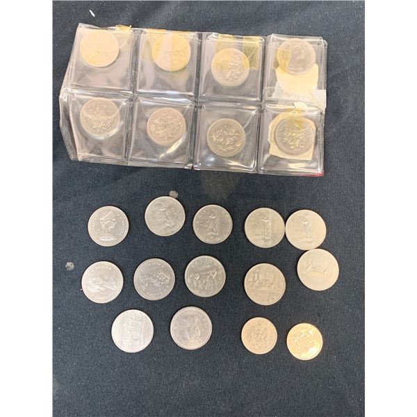 Lot of Canada & Manitoba Dollars 1970 x10, Other Misc Dollars Post-1967 ($23 Face Total)