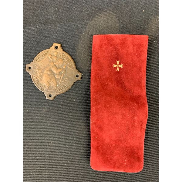 Circa 1920s St Christopher Car Badge