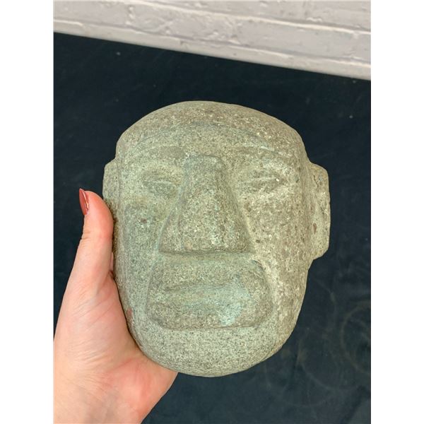 Antique Pre-Columbian Mexico Stone Mask 6.5"