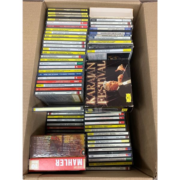 Box of 100+ CDs Classical, Orchestra & Big Band. Mozart, Beethoven, Bach, etc