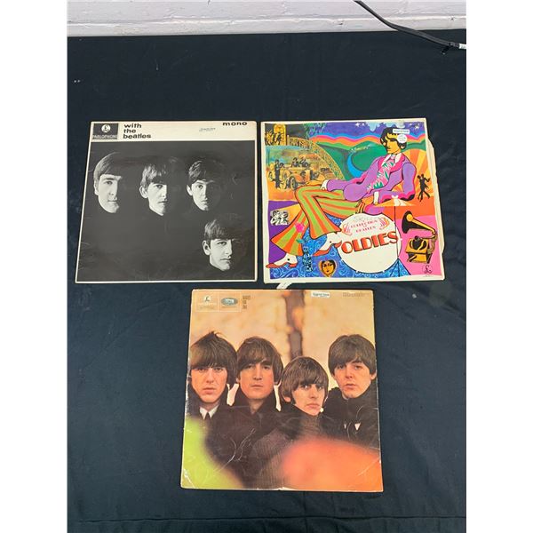 Lot of 3 UK Parlophone Pressing The Beatles Vinyl Records LPs Beatles for Sale, with the Beatles, et