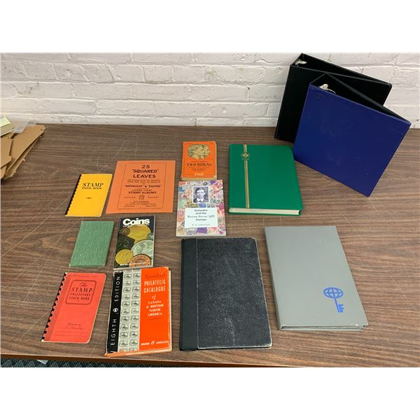 Lot of Empty Stamp Books & Binders