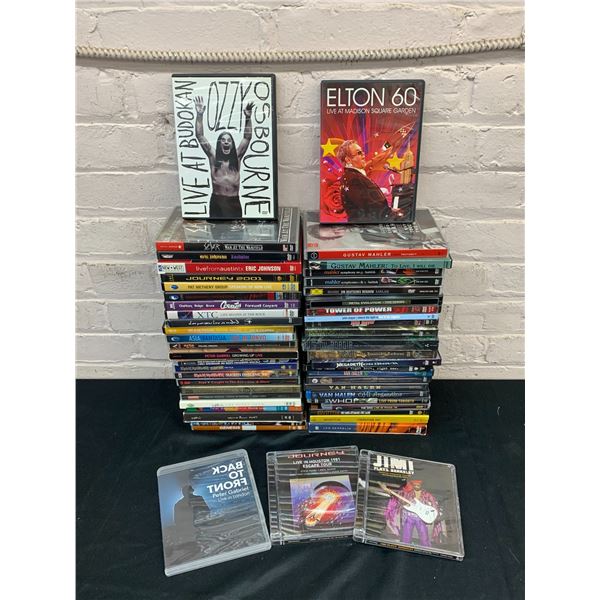 Lot of 50 Concert DVDs / Music Related