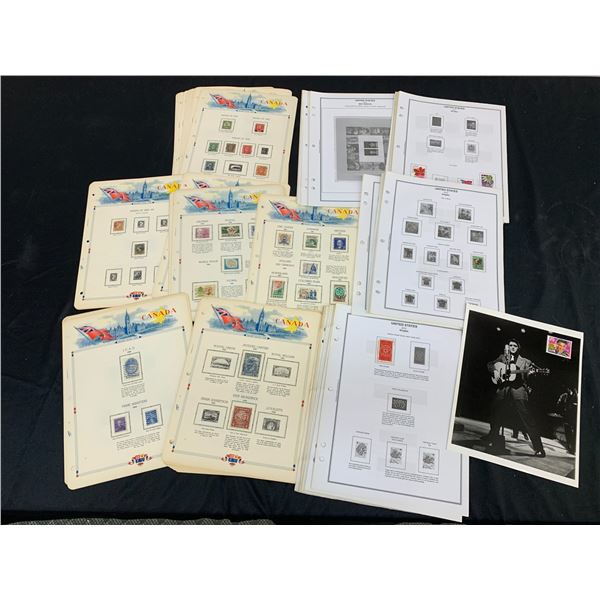 Loose Sheets of Stamp Collections, Partially Complete