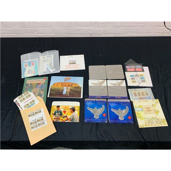 Lot of Assorted New / Unused Stamp Sets, Canadian, etc