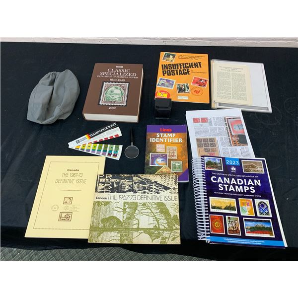 Stamp Collecting Books, Guides, Colour Key, Magnifying Glass, etc