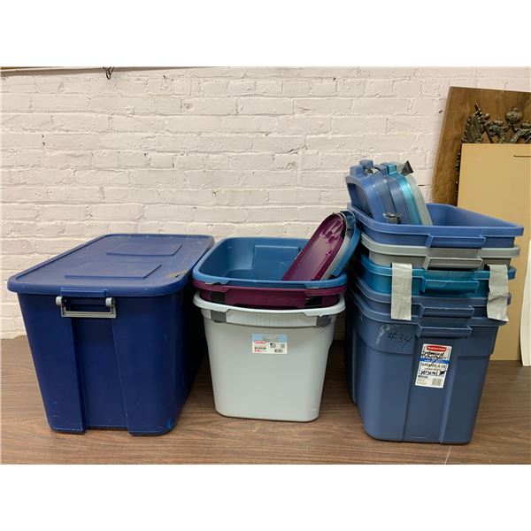 9 Storage Bus Tubs with Lids