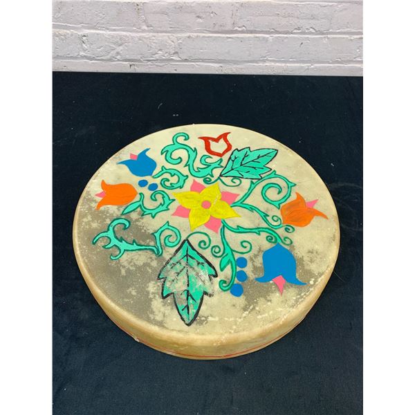 Hand Painted Animal Hide Drum