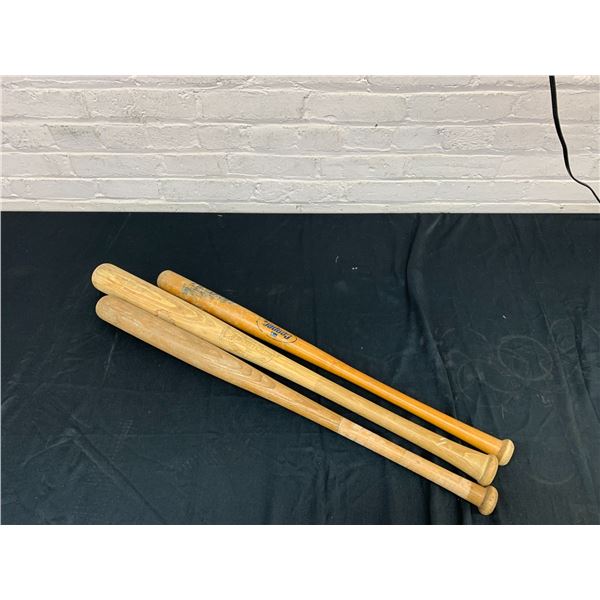 Lot of 3 Vintage Wooden Baseball Bats