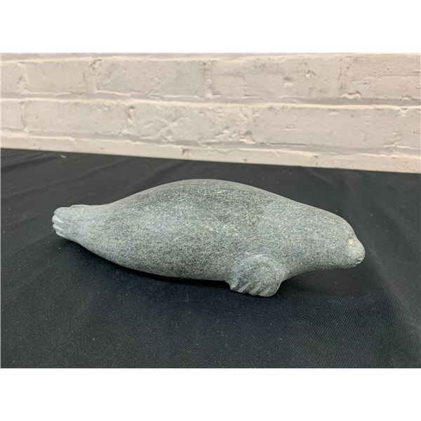 Soapstone Seal Figurine 9" x 3"