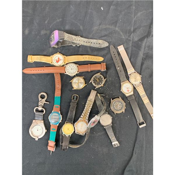 Lot of Assorted Mens Watches (as is may need new batteries, for parts)
