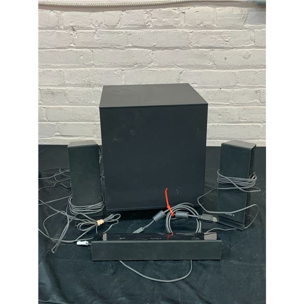 SONY Surround Sound System Subwoofer, Left, Right and Center