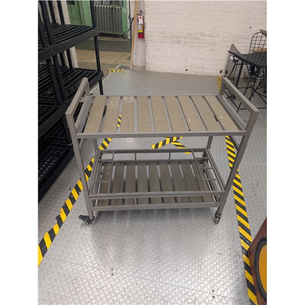 Modern 2 Tier Outdoor Utility Bar Cart