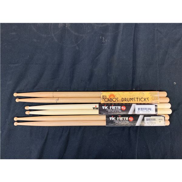 3 Pairs of NEW Drumsticks