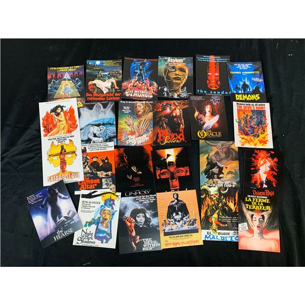 approx 24 Horror Related Movie / Book Cover Postcards