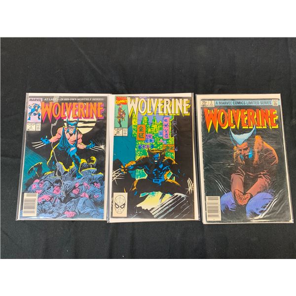 Lot of 3 Vintage Wolverine Comics #1, #3, #24 Marvel Comics