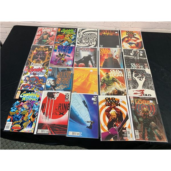 Lot of 20 Comics Wolverine, Gambit, Old Man Logan, etc