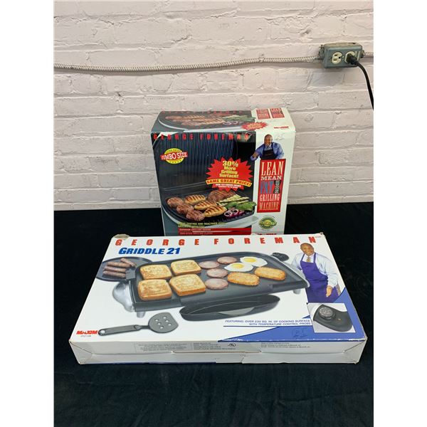 George Foreman BBQ Accessories Griddle 21 and Jumbo Size Grilling Machine