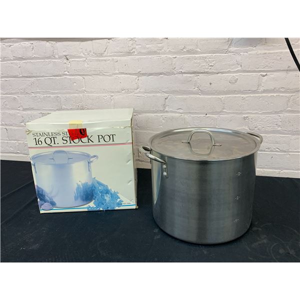 Stainless Steel 16qt Stock Pot w Box