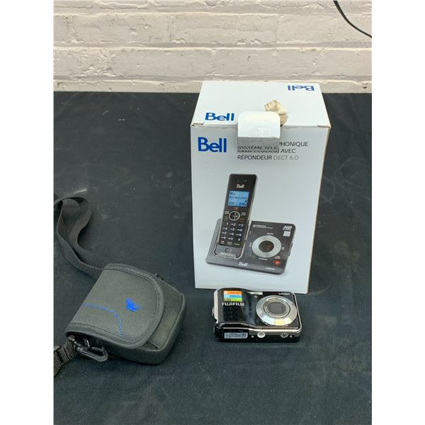 Fujifilm Digital Camera (corroded as is) and Bell Telephone