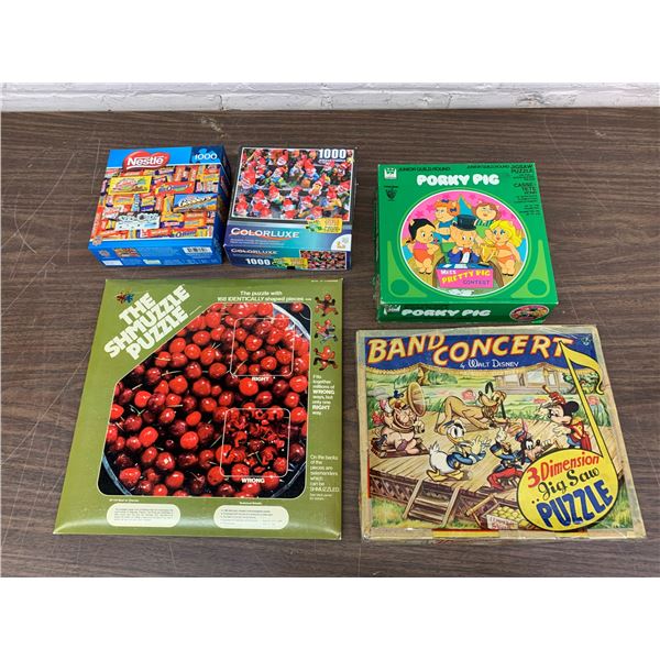 Lot of 5 Vintage Puzzles