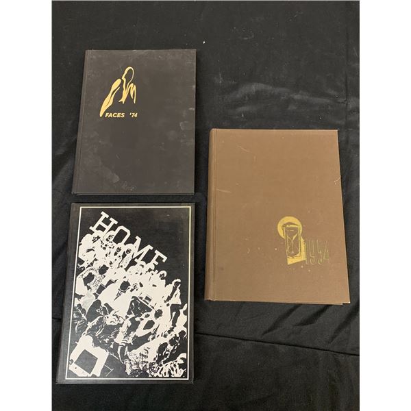 Lot of 3 Silver Heights Collegiate Yearbooks 1970, 73-74 and University of Manitoba 1953-54 Yearbook