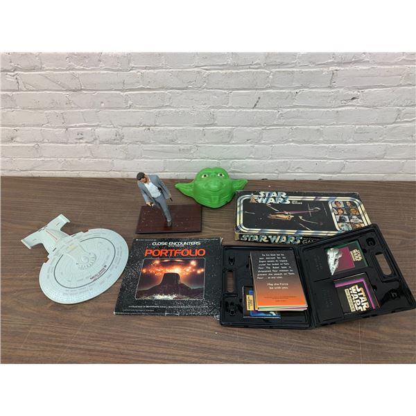 Lot of Star Wars Board Game, Yoda Wall Mask, Mission Booklets, Star Trek Starship, Misc