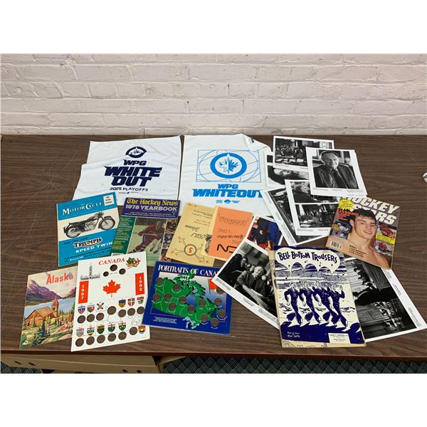 END OF THE RUN Misc Ephemera Sports, Hockey, Coin Holders, Sheet Music, Movie Promo Photos, etc