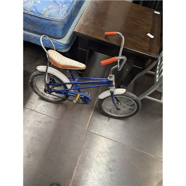 Vintage Child Size Canadian Tire Cougar Supercyle Banana Seat Bicycle
