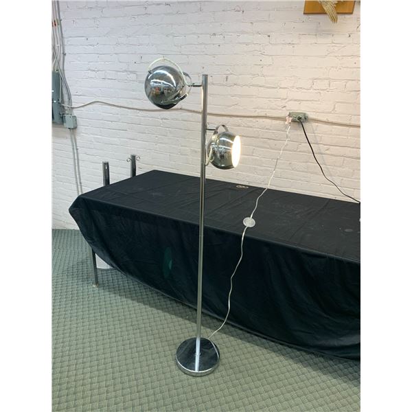 Chrome 2-Bulb Floor Standing Lamp