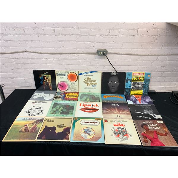 Lot of 20 Easy Listening Vinyl Records LPS White Nights, Pearl Bailwy, The Guru, Yukon, Lipstick