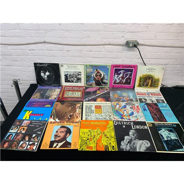 Lot of 20 Vinyl Records LPs Tony Bennet, Folk, Jazz, Easy Listening, Etc
