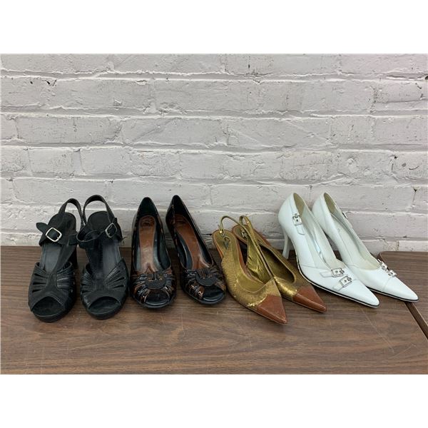 4 Pairs of Women's Heels Size 9 Mia, Prada, Nurture