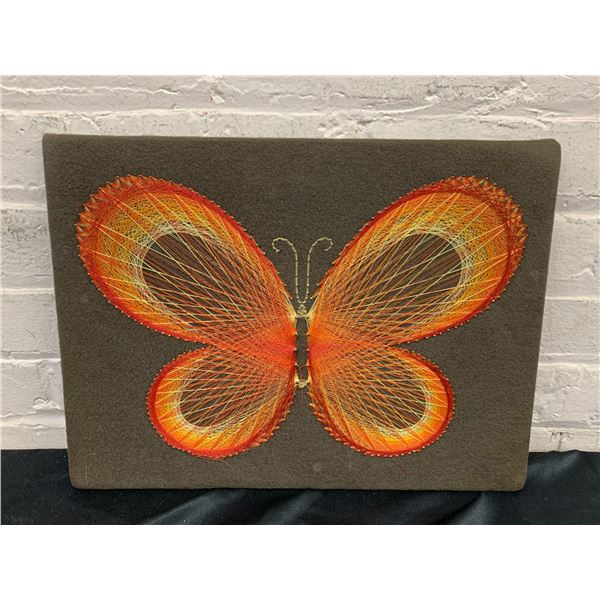 Nail & String Art Butterfly Wall Decor 16" x 12"